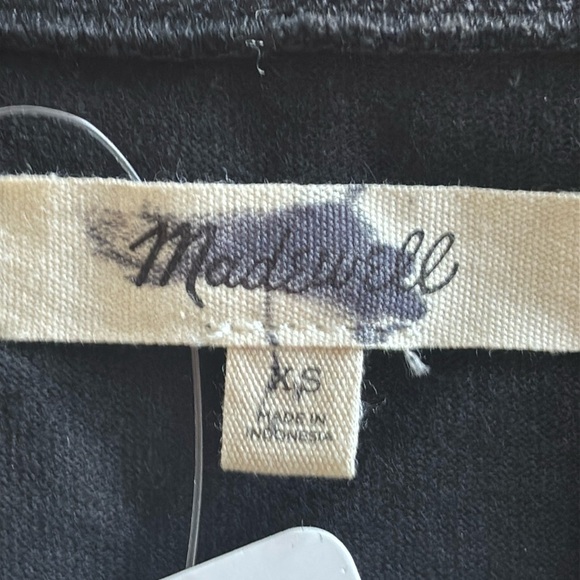 Madewell Heavyweight Jersey Crewneck Tee in True Black size XS NWT NN143 - Picture 4 of 9